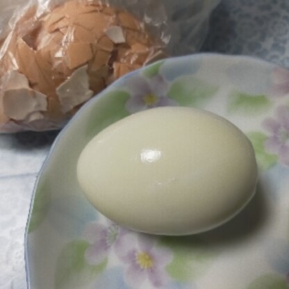 ゆで卵上手く出来ましたo(^▽^)o美味しかったです